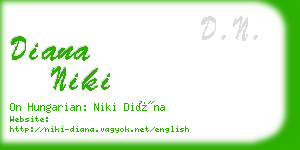 diana niki business card